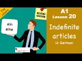 Download Lagu A1 - Lesson 20 | Indefinite Articles in German | Unbestimmte Artikel | Learn German