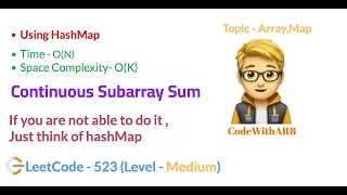 Continuous Subarray Sum LeetCode 523 HashMap