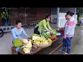 Download Lagu Đốn Trái Mít Chín và Mấy Quầy Chuối Xiêm Hai Chị Em Xẻ Mít Miếng bán cho Bà Con | HQ #1624