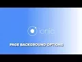 Ionic 3 - Page Background Options