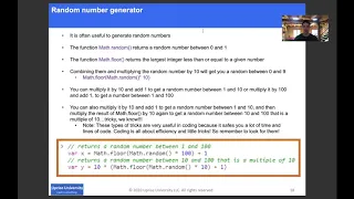 11B Random Number Generator - Coding Quick Start with JavaScript Coding 101 Lesson 1
