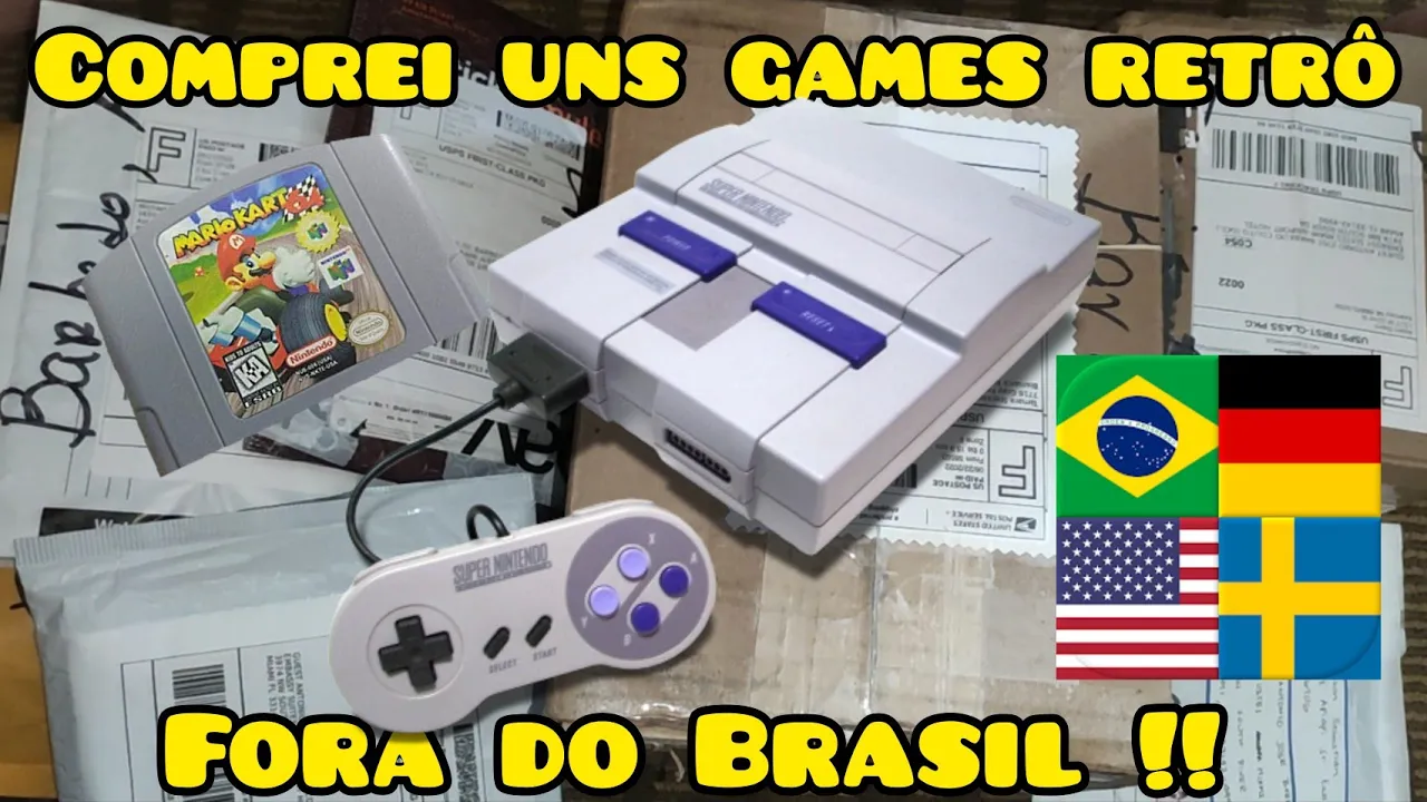 COMPREI UNS GAMES RETRÔ FORA DO BRASIL!!