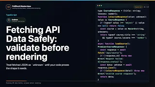 Fetching API Data Safely Explained FullStack Masterclass TypeScript Course