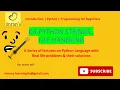 Python Tutorial for Beginners 3 Python Strings File Handling