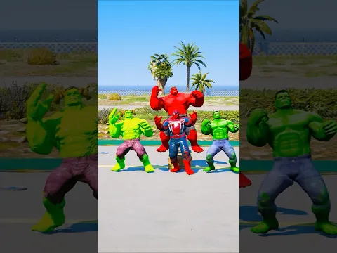 SPIDER-MAN VS SPIDARHULK SUPERHEROES BATTLE #gta5 #shorts #spiderman #hulk