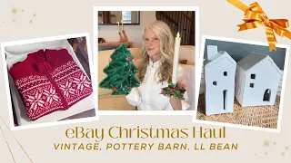 eBay Christmas Haul Lefton Pottery Barn LL Bean other Vintage Finds