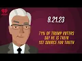 71 OF TRUMP VOTERS SAY HE IS THEIR 1ST SOURCE FOR TRUTH - 8 21 23 Countdown with Keith Olbermann