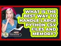 What Is The Best Way To Handle Large Python CSV Files And Memory - Python Code School