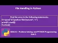Python File modes open read write close methods with Demonstrations GE8151-PSPP Tamil 53