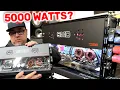 The new SMD 5000 1D monoblock car amp with clear top LED lights rated 5 000 Watts