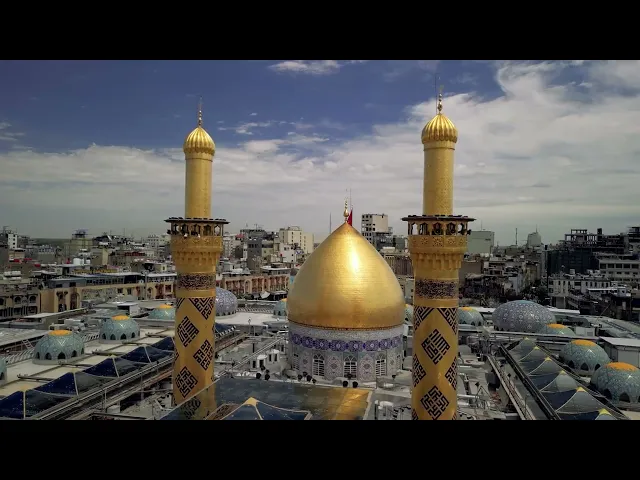 فيديوهات خام جوي (درون)  افقي لحرم ابي الفضل العباس عليه السلام (10) بدون حقوق و بدقة 4k 60p