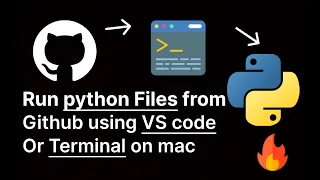 Easy Methods to run python files from Github using VS Code and terminal on mac How to use terminal