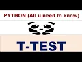 EASIEST Way to perform a PYTHON T-TEST