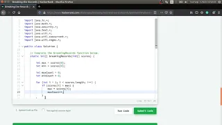 Breaking the Records HackerRank