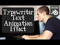 Typewriter Text Animation Effect Blender Tutorial