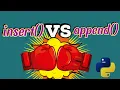 Python tutorial insert vs append method
