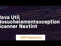 java util nosuchelementexception scanner nextint