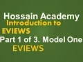 Introduction to Eviews Model One Part 1 of 3