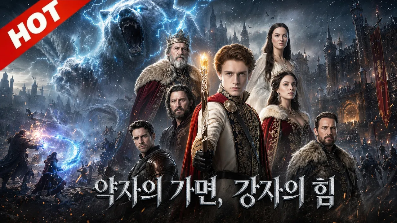 【약자의 가면, 강자의 힘】공주의 부마 간택 날, 북방 제국들의 도발을 단 한 자루의 지팡이로 잠재우고 황실의 수호신이 된 숨겨진 대마법사! 👑💥 poster