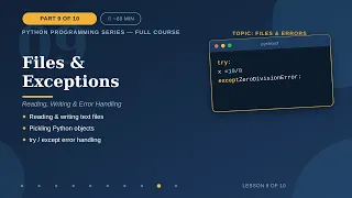 Python File Handling Exception Handling Part 9