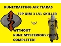 OSRS F2P Air Tiaras Runecrafting Method for level 3 Ultimate Ironmans
