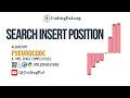 Search insert position in a sorted array algorithms walkthrough Days DSA CodingPal org