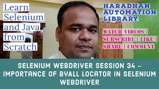 Selenium WebDriver Session 34 - Importance of ByAll Locator in Selenium WebDriver