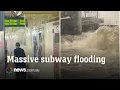 Download Lagu Heavy subway flooding chaos in New York after intense rain