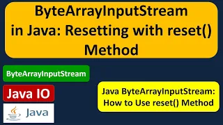 ByteArrayInputStream in Java Resetting with reset Method Java IO Java Tutorial