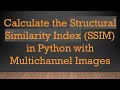 Calculate the Structural Similarity Index SSIM in Python with Multichannel Images