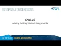 OWLv2 Instructor Adding Getting Started Assignments
