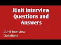 JUnit Interview Questions and Answers