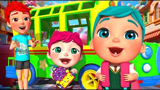 Wheels on the Bus Song  + More Nursery Rhymes & Kids Song @SuperkidsNurseryRhymesBabySong