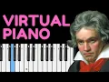 Beethoven Fur elise on Virtual Piano Sheets Easy