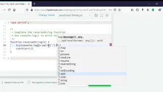 Day 3 Try Catch and Finally HackerRank JavaScript