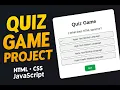 Basic Quiz Game Project in HTML CSS JavaScript for Beginners in Hindi Beginner Project Tutorial