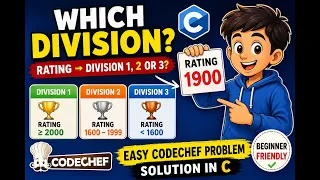 Which Division CodeChef Solution in C Easy Beginner Tutorial