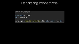 MongoDB and Python Quickstart Concept Registering connections
