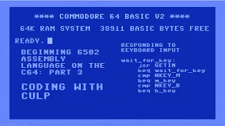 Beginning Assembly Language Programming on the Commodore 64 Part 3