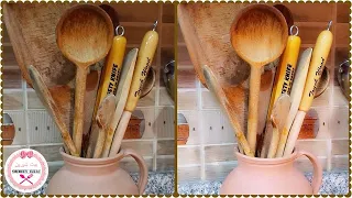 صحتك فى مطبخ طريقة تنظيف الملاعق الخشبية تنظيف عميق وتعقيمها بمنتهى السهولة والسرعة 