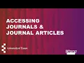 How to access journals and journal articles