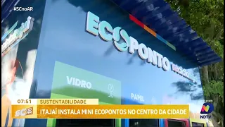 Itajaí implementa ecopontos no centro da cidade para incentivar a coleta de materiais recicláveis