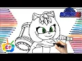 Sonic 3 coloring pages movie Sonic 3 CUTE and POWERFUL NEW Characters how to draw Sonic 3