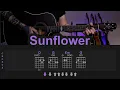 Sunflower - Post Malone Swae Lee Guitar with and