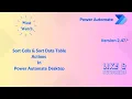 Sort Cells And Sort Data Table Actions In Power Automate Desktop