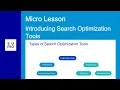 Microlesson Introducing Search Optimization Tools