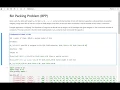 02 Bin Packing Problem In Python And Gurobi - Mathematical Model Integer Linear Programming ILP