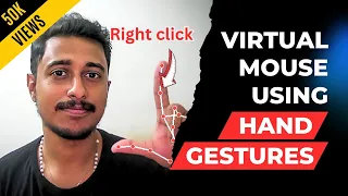 Virtual Mouse Using Hand Gesture Recognition AI Mouse OpenCV Virtual Mouse MediaPipe