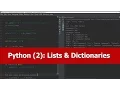 Python Beginner Tutorial List Dictionary