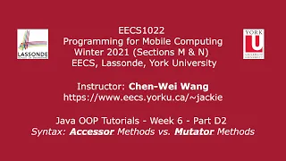 EECS1022 W21 - Java Tutorials
